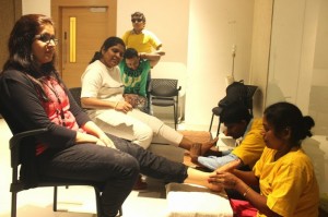 Therapists from the Sparsh Foot Spa at L'Oreal, Lower Parel 